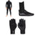 Quiksilver 5/4/3 Everyday Sessions Chest Zip Hooded Wetsuit + 5mm Everyday Sessions Round Toe Wetsuit Boots + 3mm Marathon Sessions 5 Finger Wetsuit Gloves