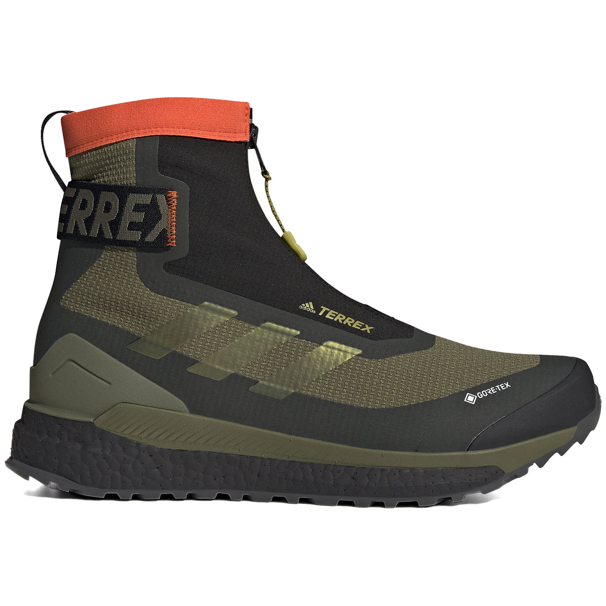 Adidas Terrex Free Hiker C.RDY Shoes - Men's Focus Olive/Pulse Olive/Impact Orange