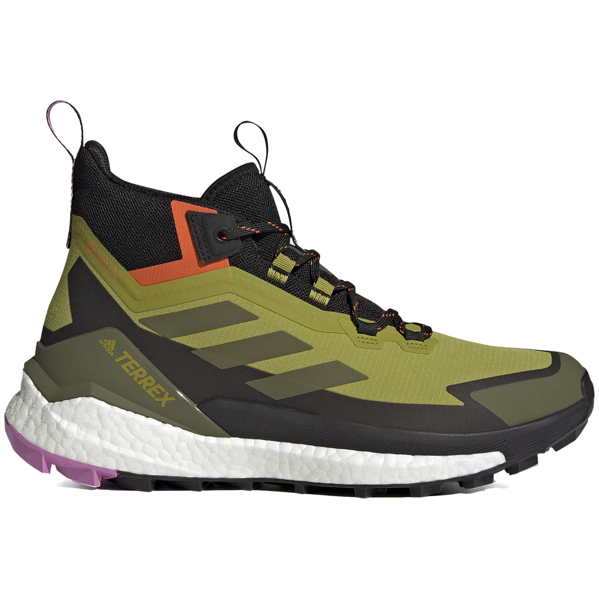Adidas Terrex Free Hiker 2 GORE-TEX Shoes - Men's Pulse Olive/Focus Olive/Impact Orange