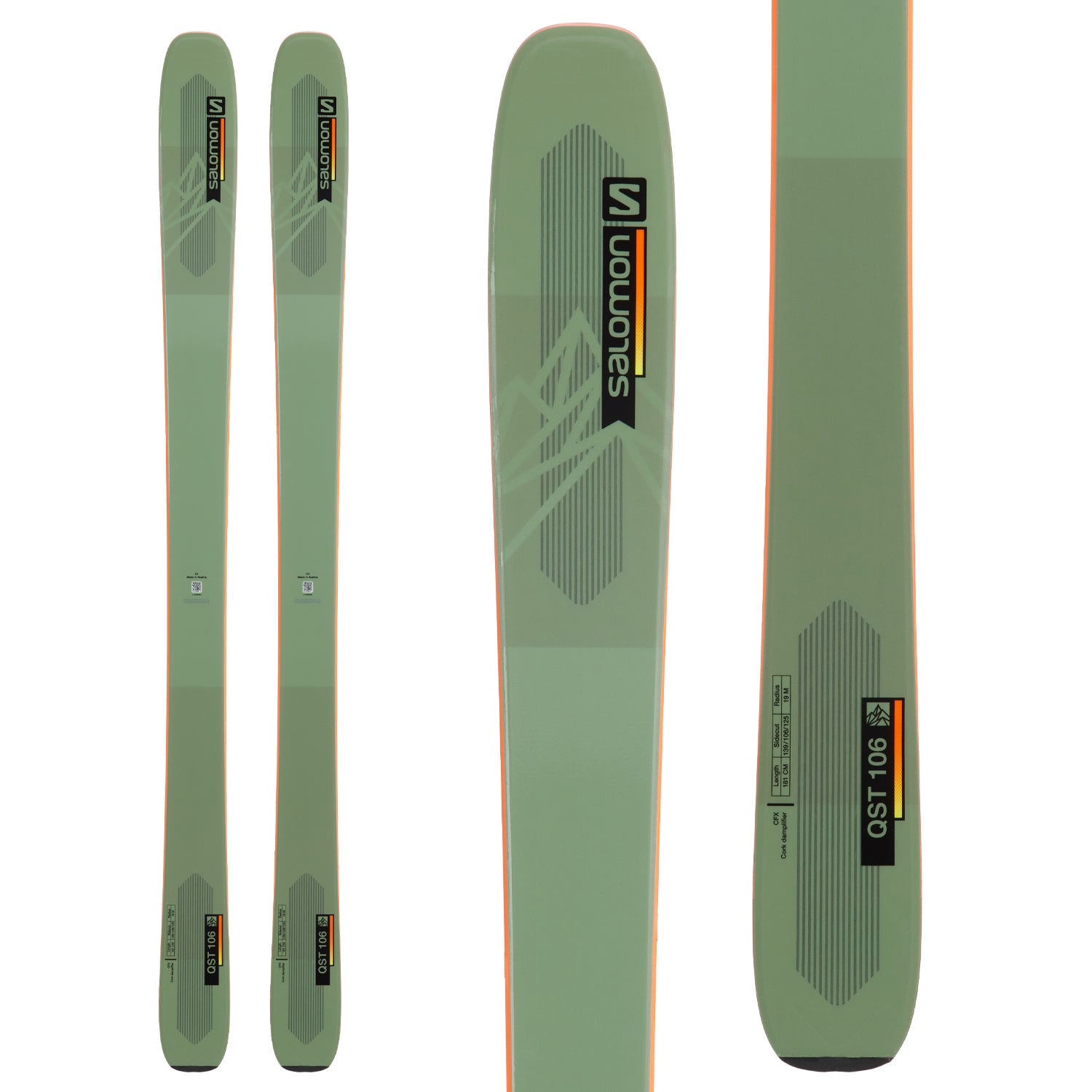 Salomon QST 106 Skis + Fritschi Tecton 12 Alpine Touring Ski Bindings – evo
