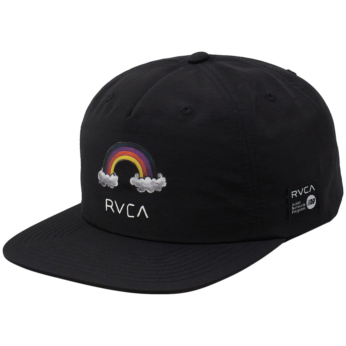 RVCA Rainbow Connection Snapback Hat Black
