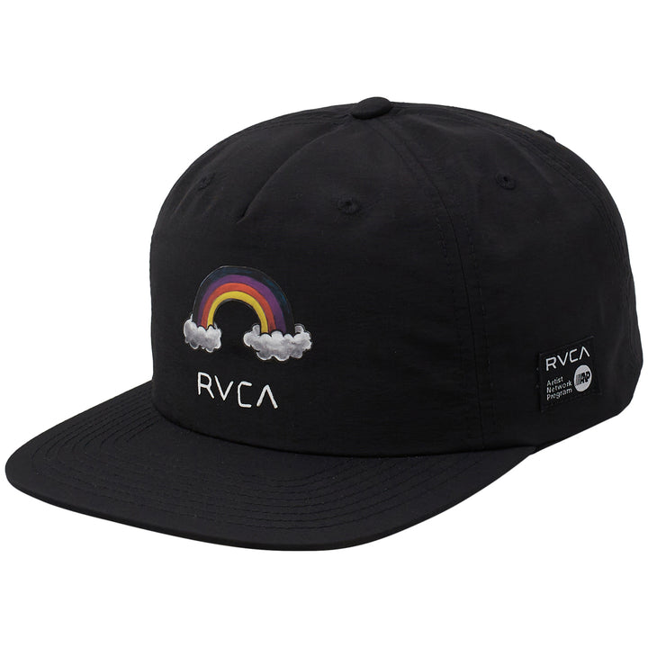 RVCA Rainbow Connection Snapback Hat Black
