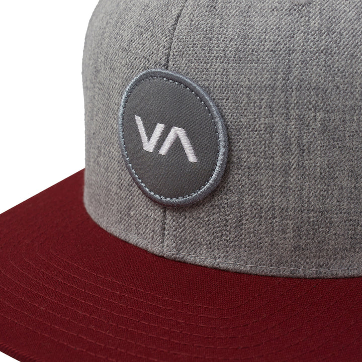 RVCA VA Patch Snapback Hat Heather Grey