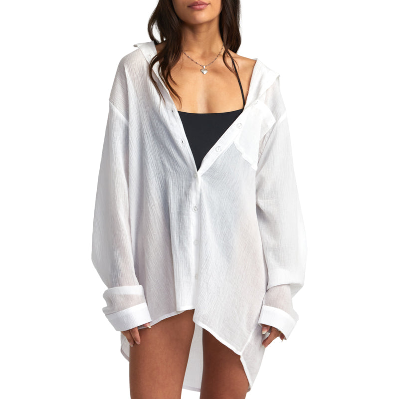 RVCA Gimme Swim Suit Cover Up - Women's Whisper White