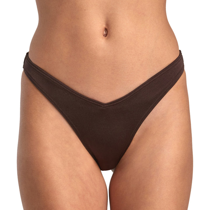 RVCA Solid Shimmer V Medium French Swim Bottom - Women's Java
