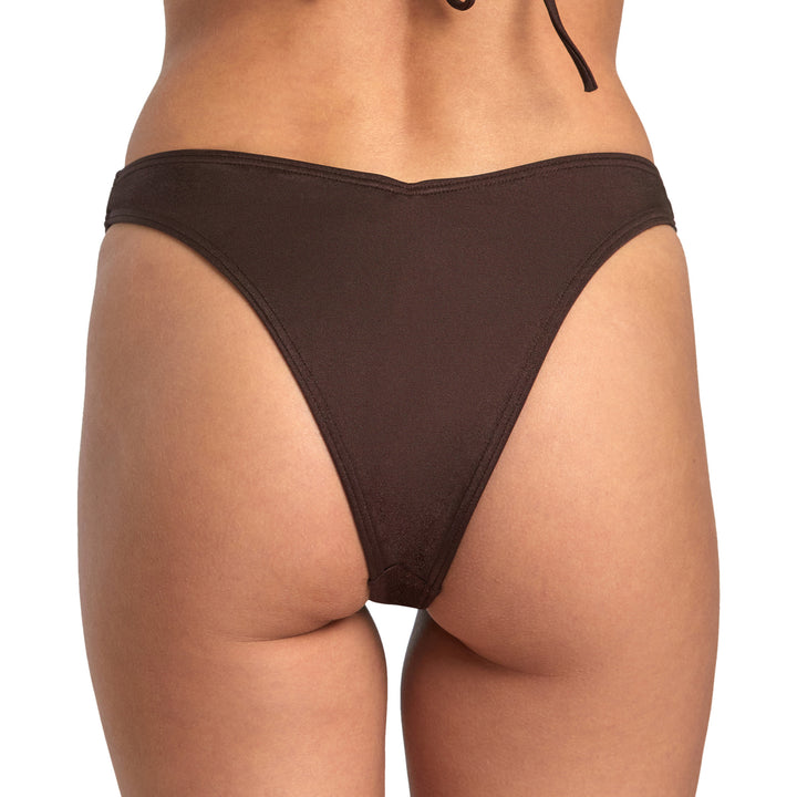 RVCA Solid Shimmer V Medium French Swim Bottom - Women's Java