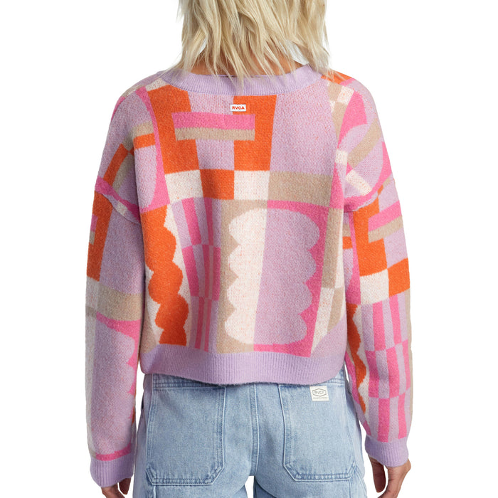 RVCA Jesse Brown Cardigan Sweater - Women's Lavender