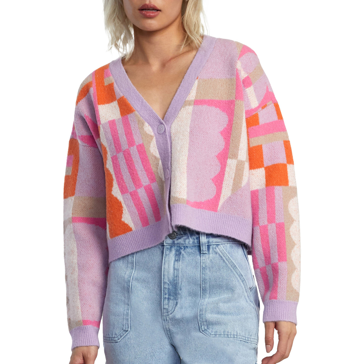 RVCA Jesse Brown Cardigan Sweater - Women's Lavender