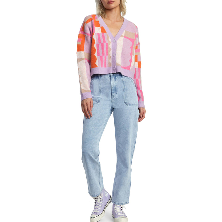 RVCA Jesse Brown Cardigan Sweater - Women's Lavender