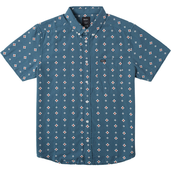 RVCA Thatll Do Dobby Short-Sleeve Shirt - Men's Duck Blue
