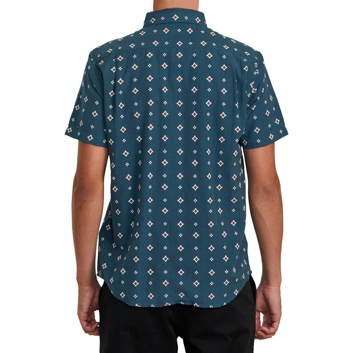 RVCA Thatll Do Dobby Short-Sleeve Shirt - Men's Duck Blue