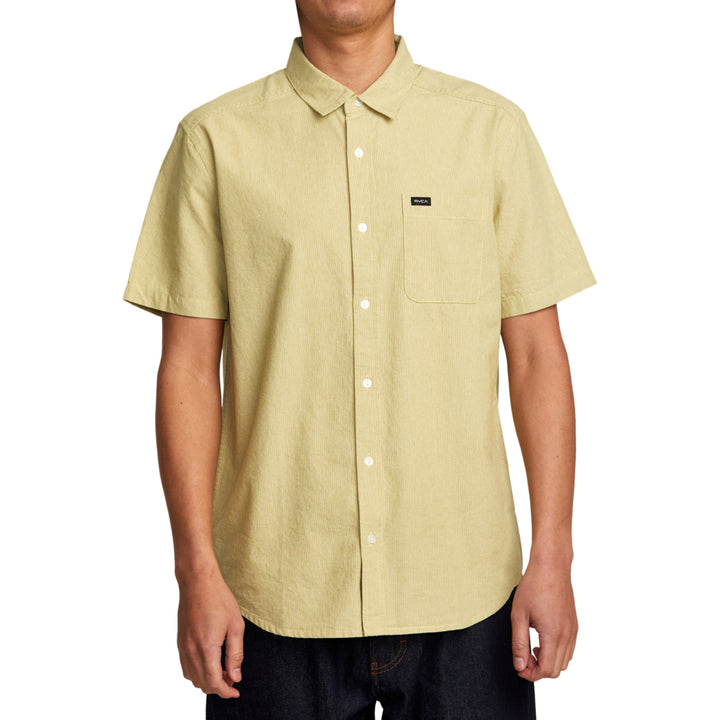 RVCA Visions Stripe Short-Sleeve Shirt - Men's Marsh