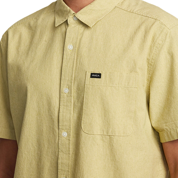 RVCA Visions Stripe Short-Sleeve Shirt - Men's Marsh