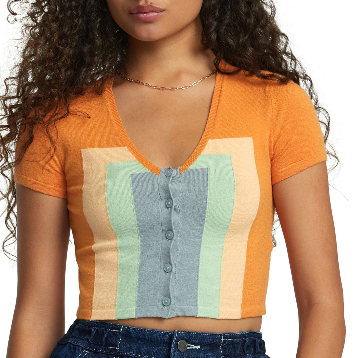 RVCA Decades Sweater - Women's Tangerine
