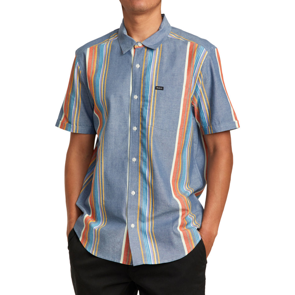RVCA Mayday Stripe Short-Sleeve Shirt - Men's Multi