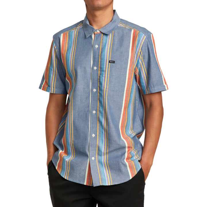 RVCA Mayday Stripe Short-Sleeve Shirt - Men's Multi