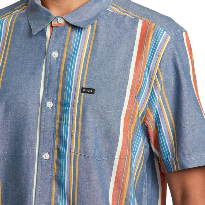 RVCA Mayday Stripe Short-Sleeve Shirt - Men's Multi