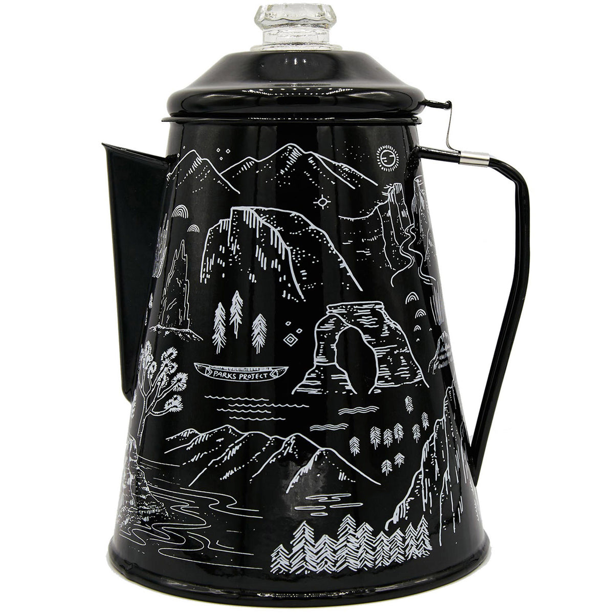 Parks Project National Parks Iconic Enamel Percolator Black