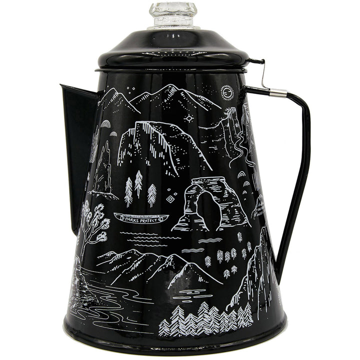 Parks Project National Parks Iconic Enamel Percolator Black