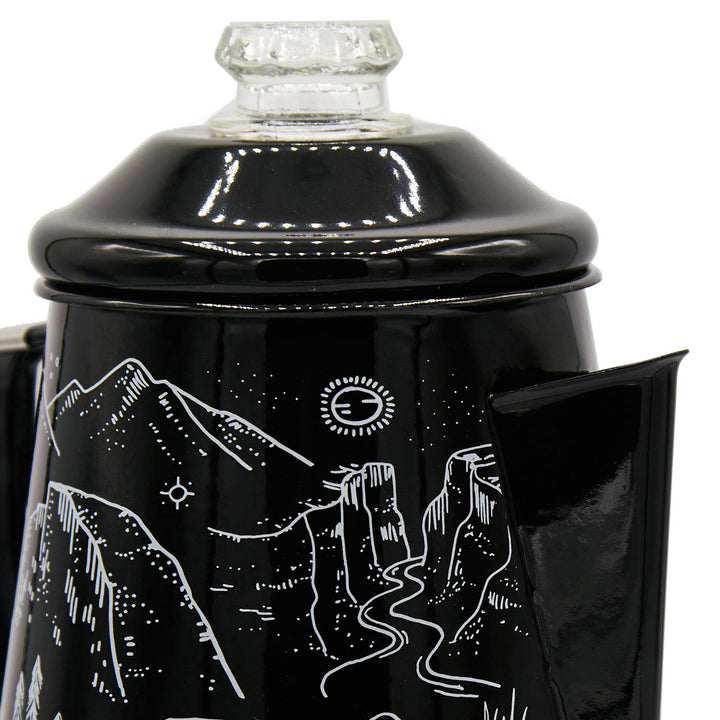Parks Project National Parks Iconic Enamel Percolator Black