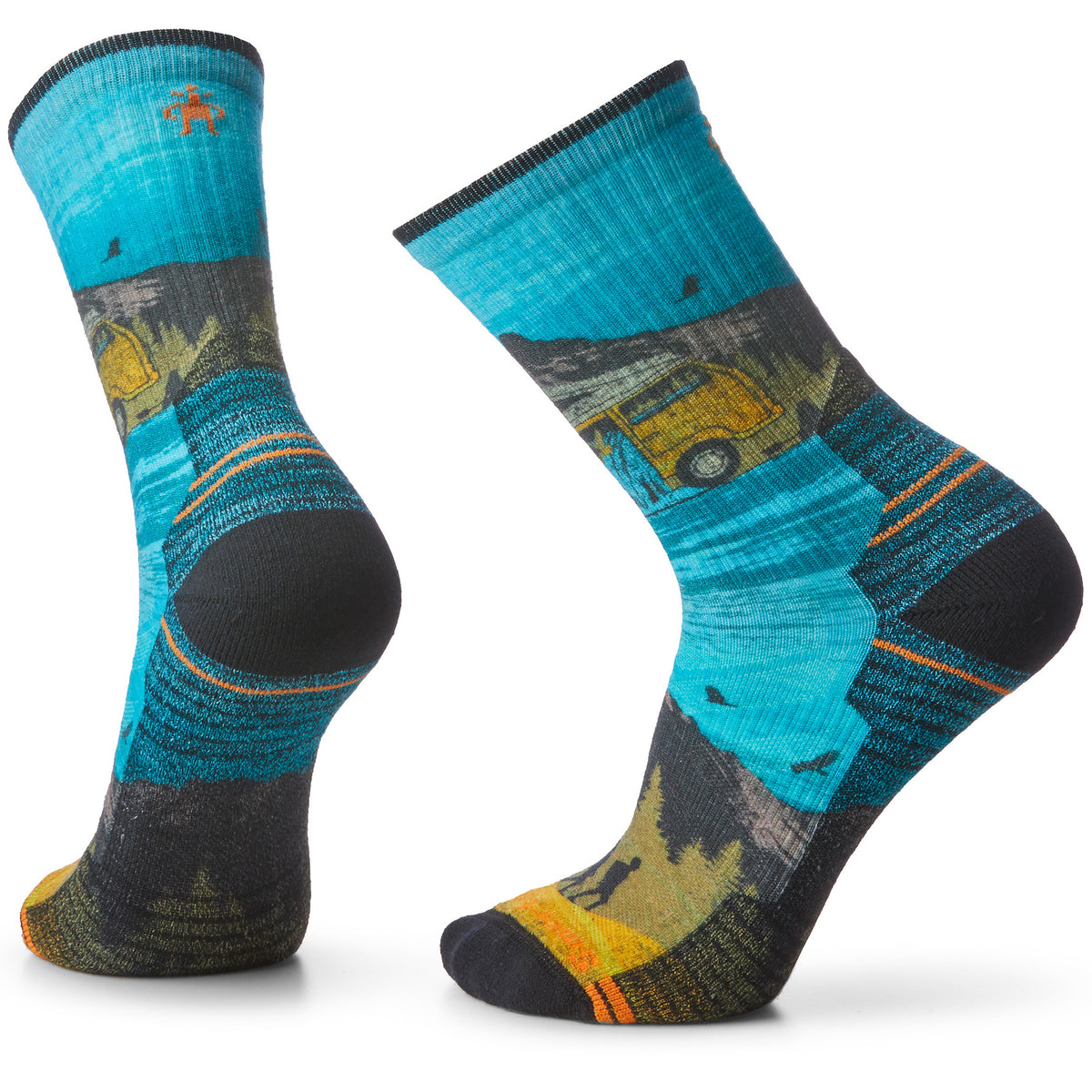 Smartwool Hike Light Cushion Great Excursion Print Crew Socks - Unisex Multi