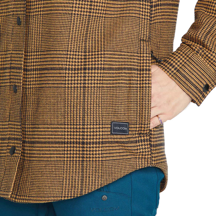 Volcom Hooded Flannel Jacket - Women's Caramel