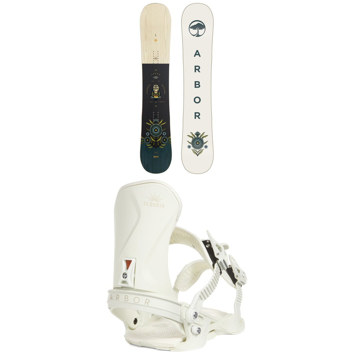 Arbor Cadence Rocker Snowboard + Sequoia LTD Snowboard Bindings - Women's 2023