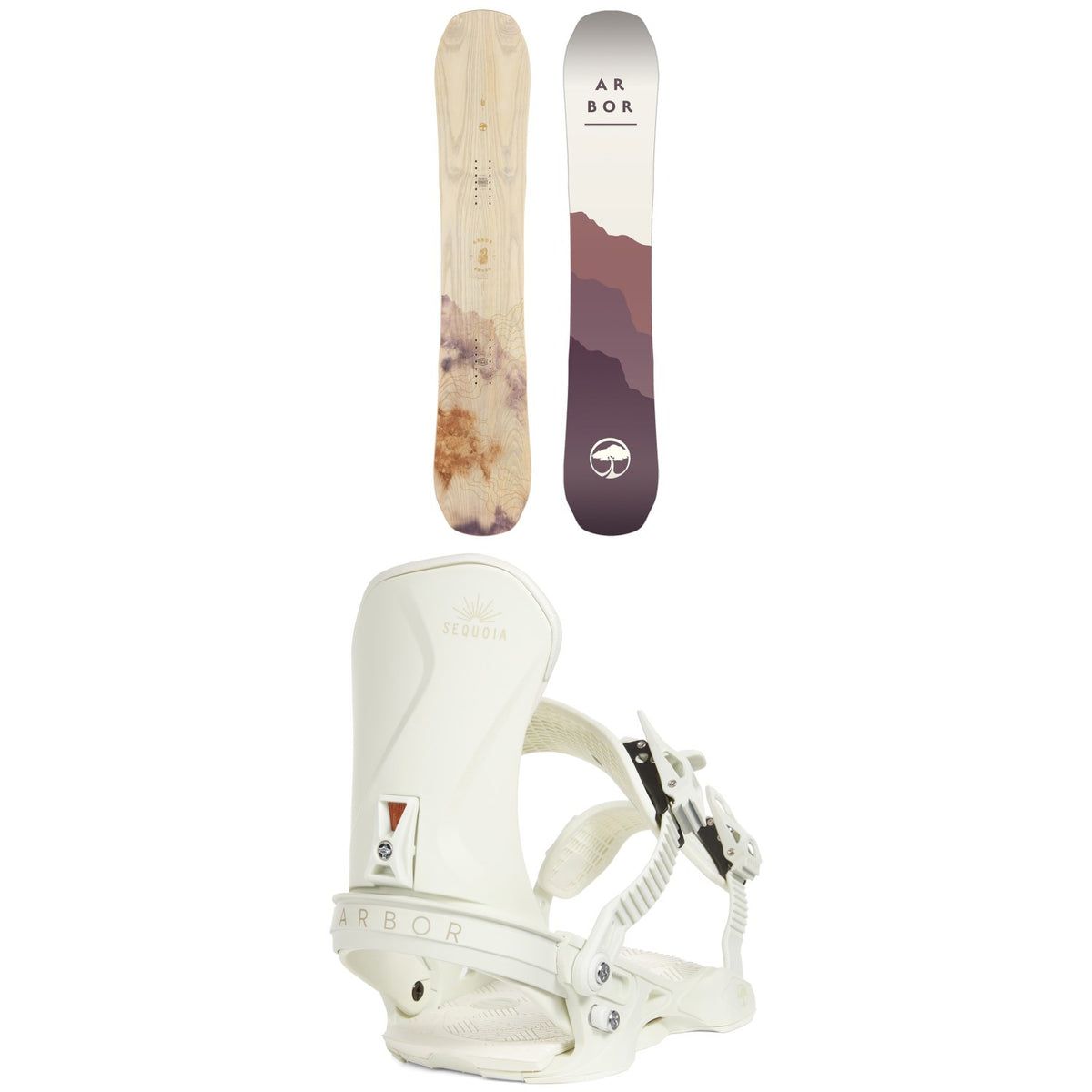 Arbor Swoon Rocker Snowboard + Sequoia LTD Snowboard Bindings - Women's 2023