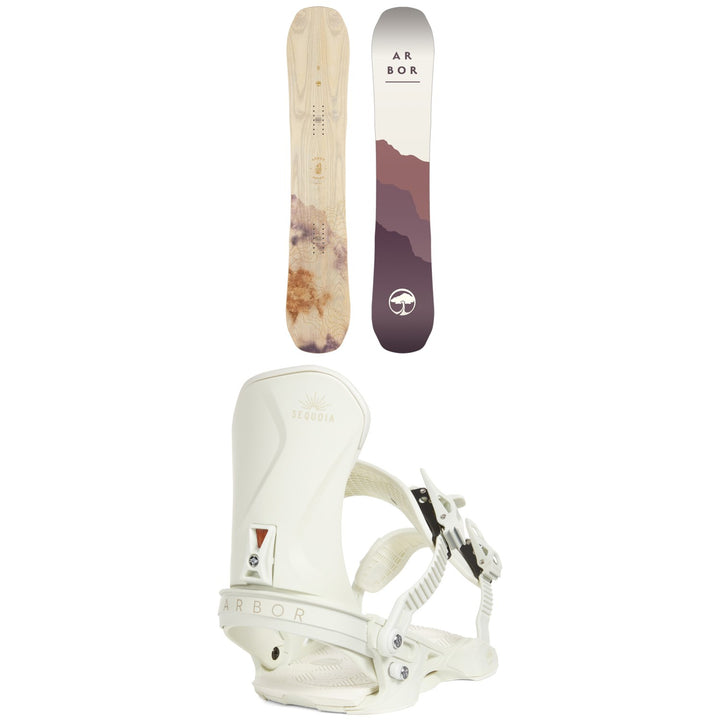 Arbor Swoon Rocker Snowboard + Sequoia LTD Snowboard Bindings - Women's 2023