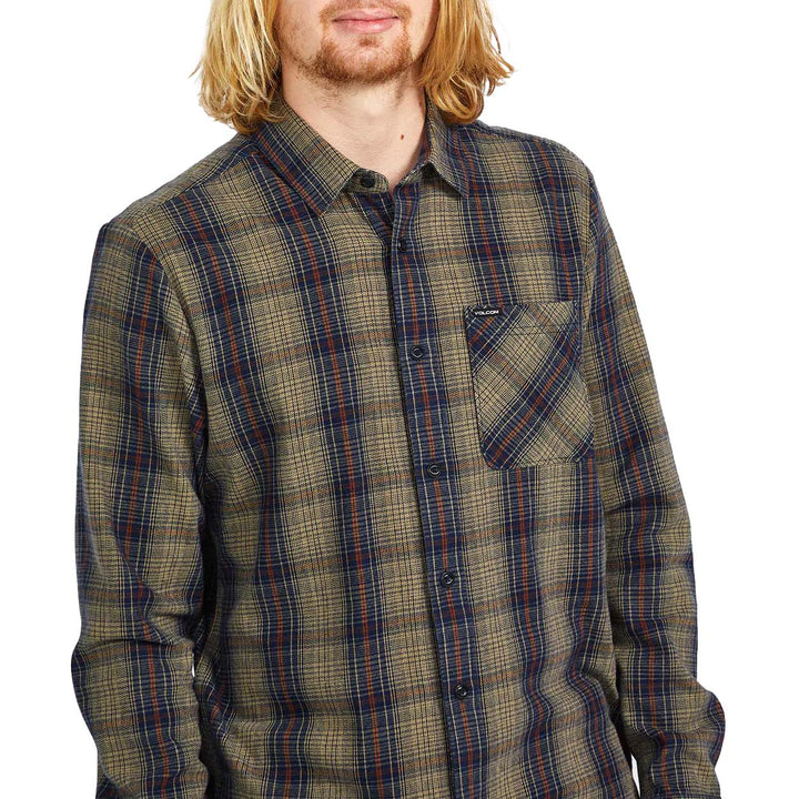 Volcom Heavy Twills Long-Sleeve Flannel - Men's Khaki
