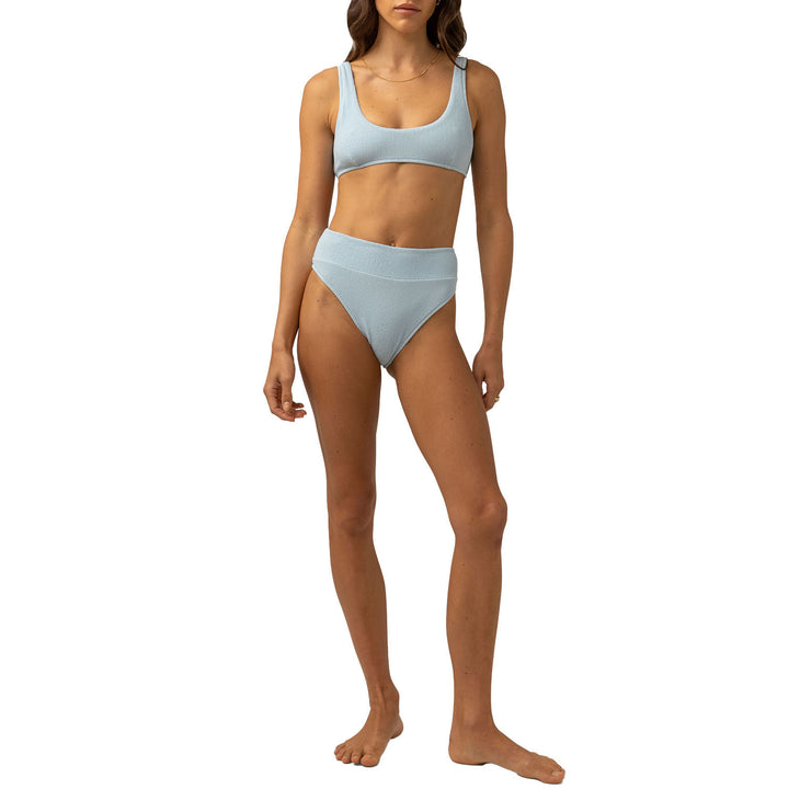 Rhythm Isla Rib Crop Top - Women's Cool Blue