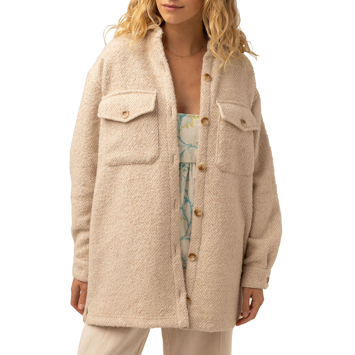Rhythm Alaska Longline Shacket - Women's Cream