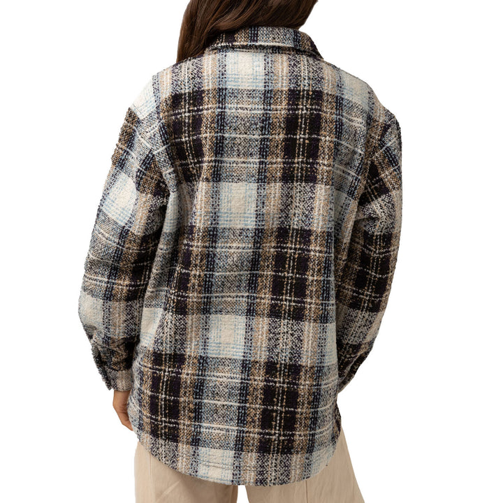 Rhythm Sonnie Check Shacket - Women's Blue