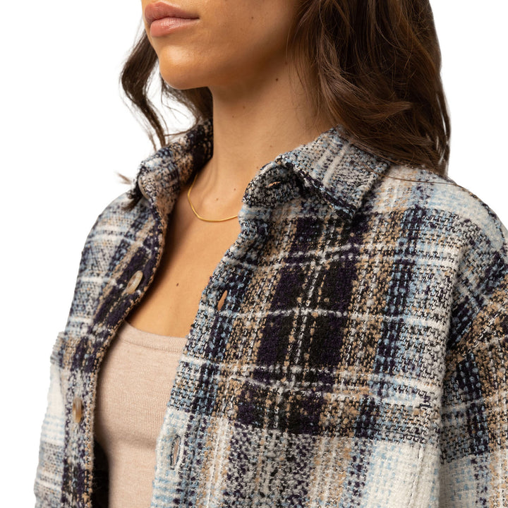 Rhythm Sonnie Check Shacket - Women's Blue