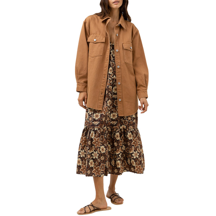 Rhythm Claude Drill Shacket - Women's Toast