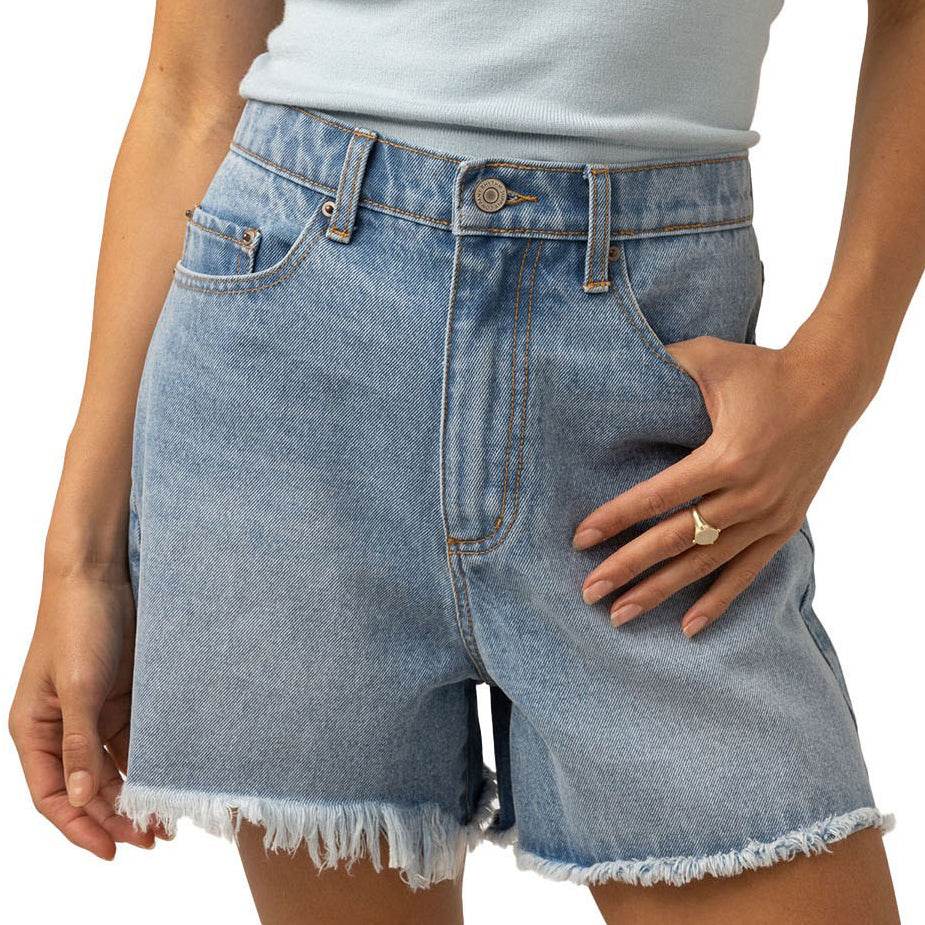 Rhythm Staple Denim Shorts - Women's Blue Wash