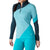 Smartwool Classic Thermal Merino Base Layer Colorblock 1/4 Zip Top - Women's Twilight Blue Heather