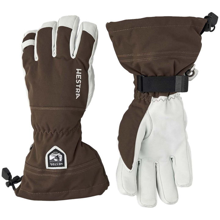 Hestra Army Leather Heli Ski 5-Finger Gloves Espresso