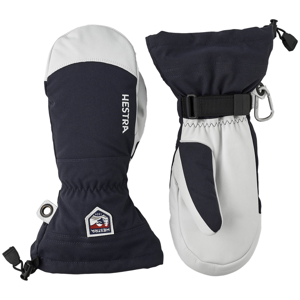 Hestra Army Leather Heli Ski Mittens Navy