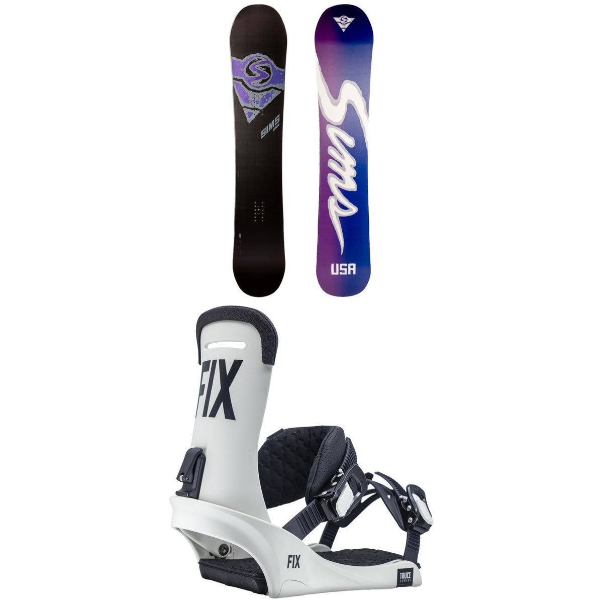 Sims ATV Snowboard + Fix Truce Snowboard Bindings 2023