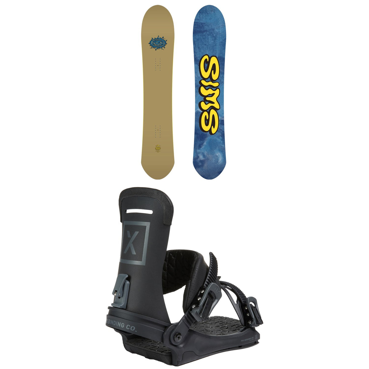 Sims Nub Snowboard 2022 + Fix Yale Ltd Snowboard Bindings 2023