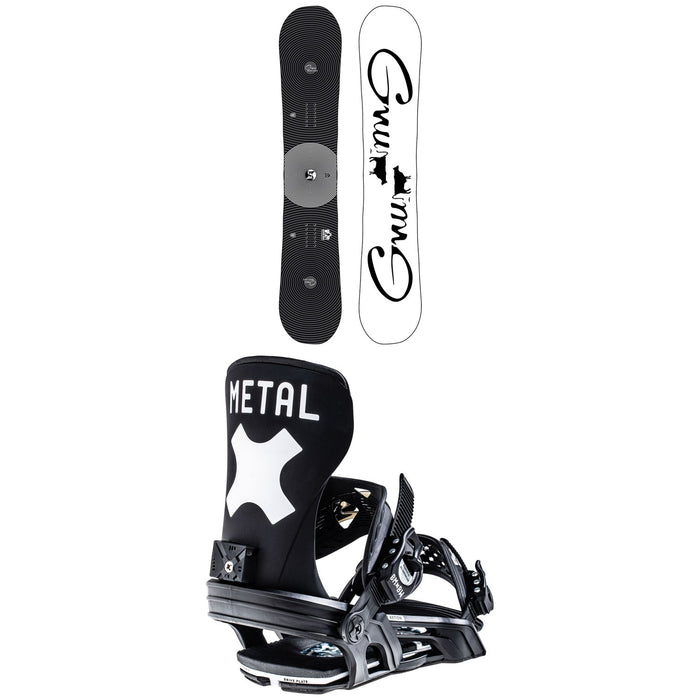 GNU Riders Choice Asym C2X Snowboard + Bent Metal Axtion Snowboard Bindings 2023