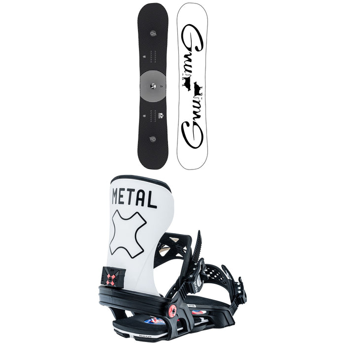 GNU Riders Choice Asym C2X Snowboard + Bent Metal Axtion Snowboard Bindings 2023