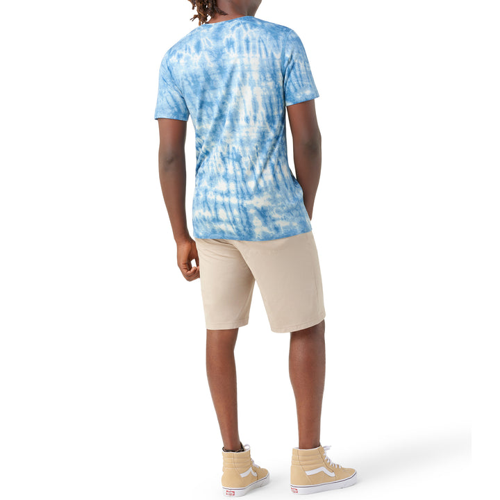 Smartwool Merino Plant-Based Dye T-Shirt - Men's Light Indigo Tie-Dye