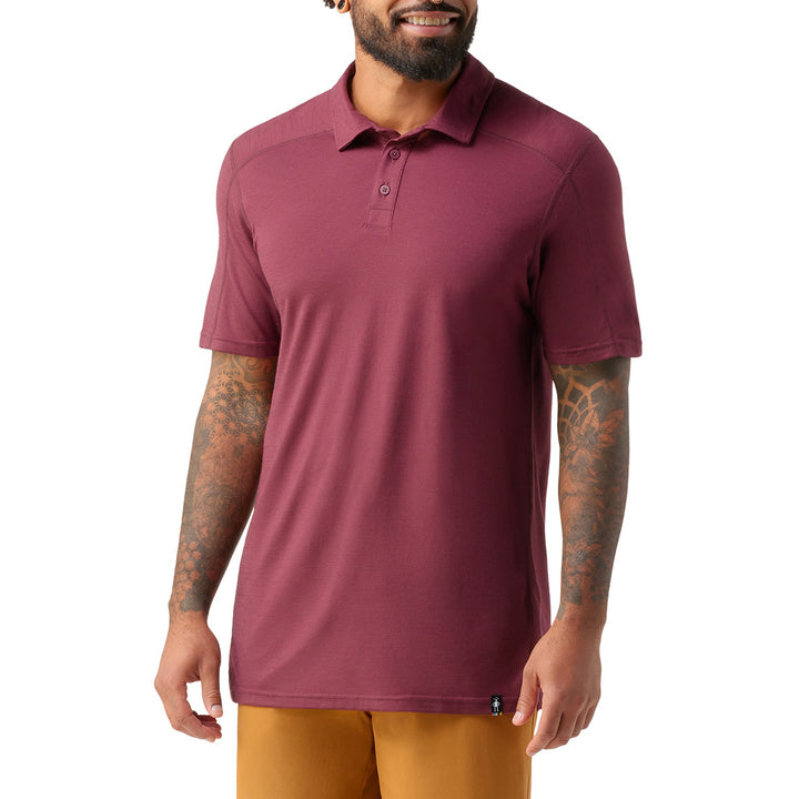 Smartwool Short-Sleeve Polo - Men's Black Cherry
