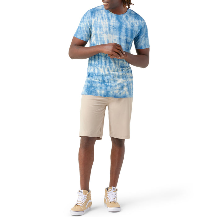 Smartwool Merino Plant-Based Dye T-Shirt - Men's Light Indigo Tie-Dye