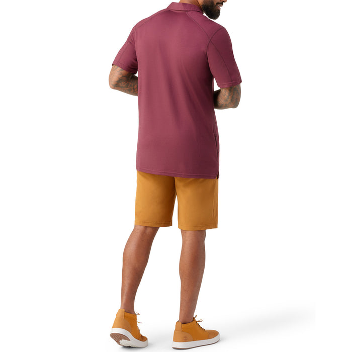 Smartwool Short-Sleeve Polo - Men's Black Cherry