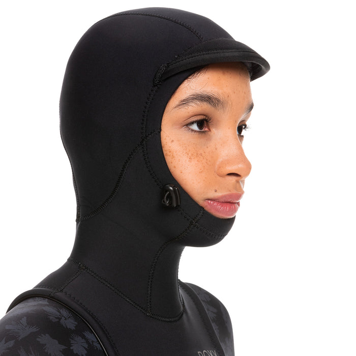 Roxy 5/4/3 Swell Series Front Zip Hooded Wetsuit - Women's Black