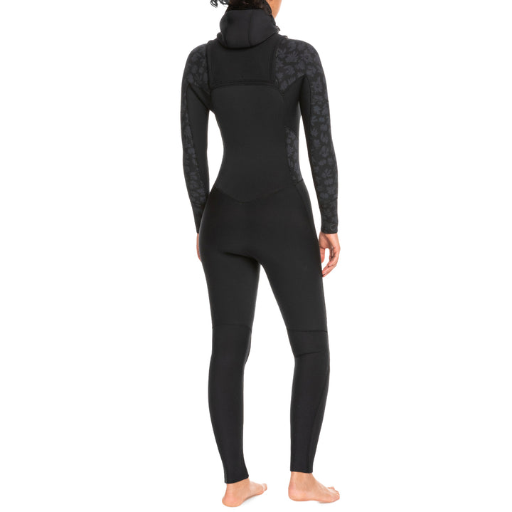 Roxy 5/4/3 Swell Series Front Zip Hooded Wetsuit - Women's Black