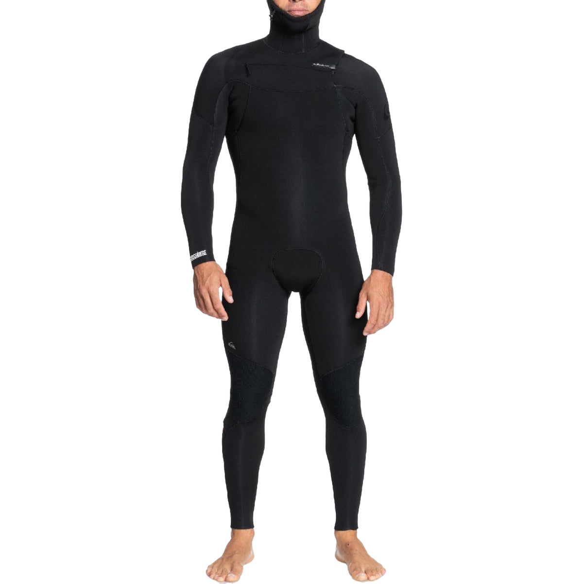 Quiksilver 5/4/3 Everyday Sessions Chest Zip Hooded Wetsuit Black